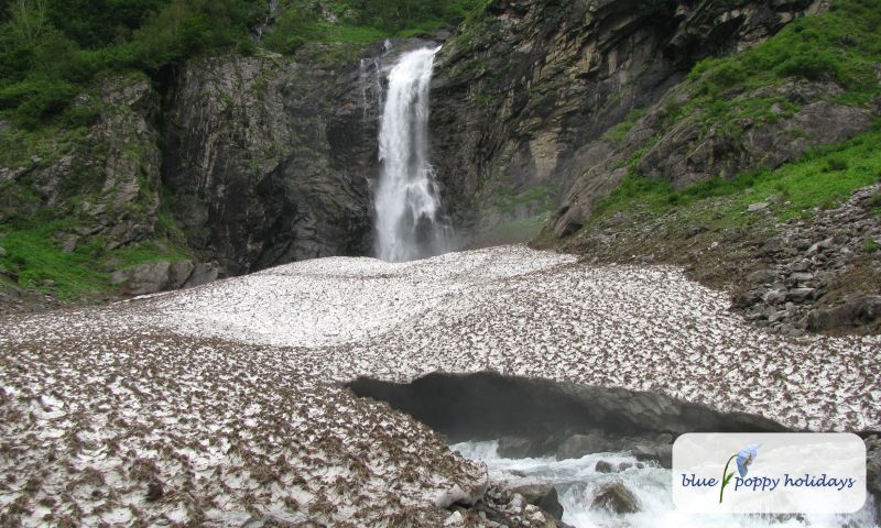 Waterfall in front of the Valley of Flowers entry gate